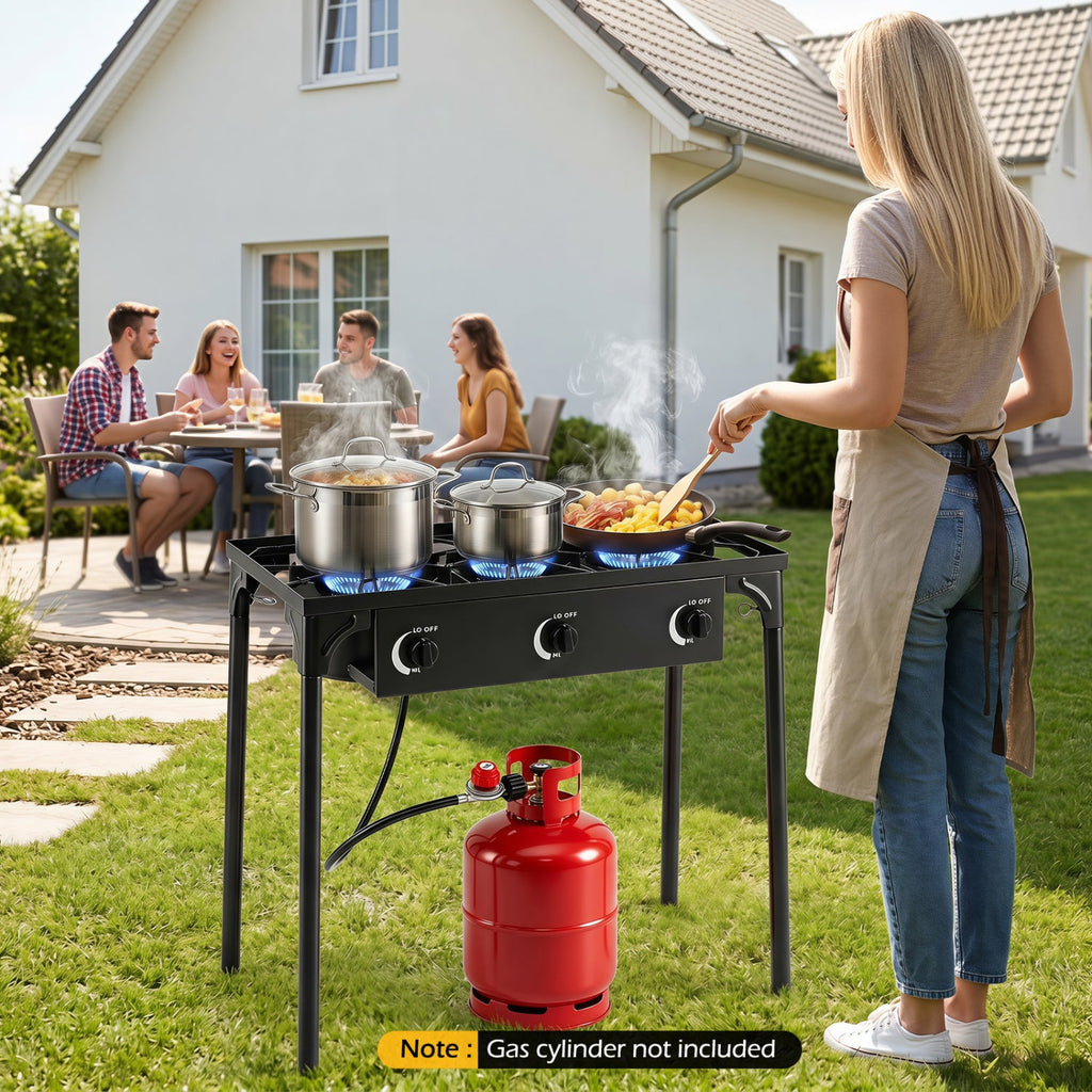 240,000 BTU 3-Burner Outdoor Propane Stove