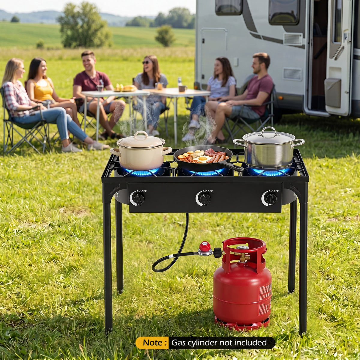 240,000 BTU 3-Burner Outdoor Propane Stove