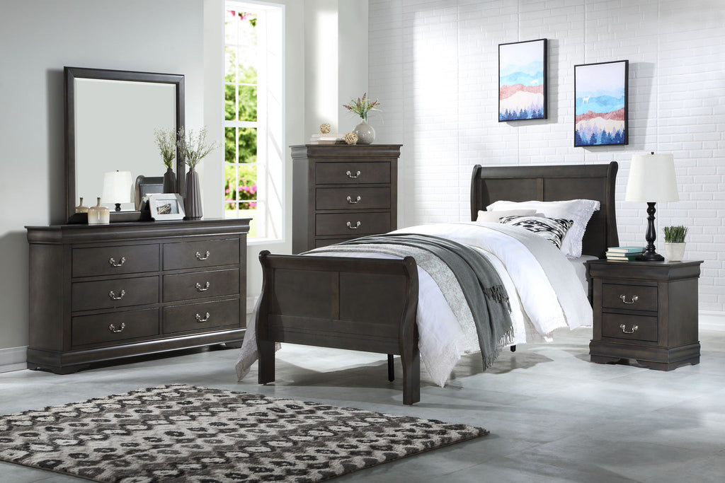 Louis Philippe Sleigh Bedroom Set – King Options