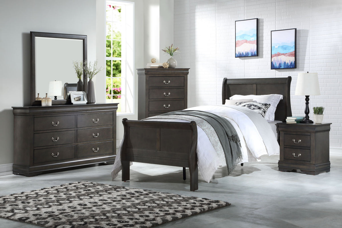 Louis Philippe Sleigh Bedroom Set – King Options