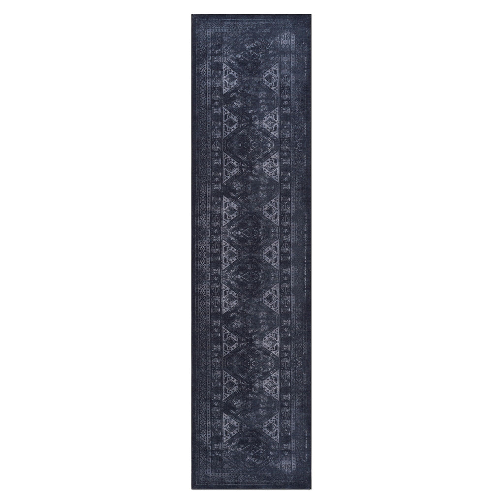 Washable Runner Rug – Beige, Dark Gray or Black