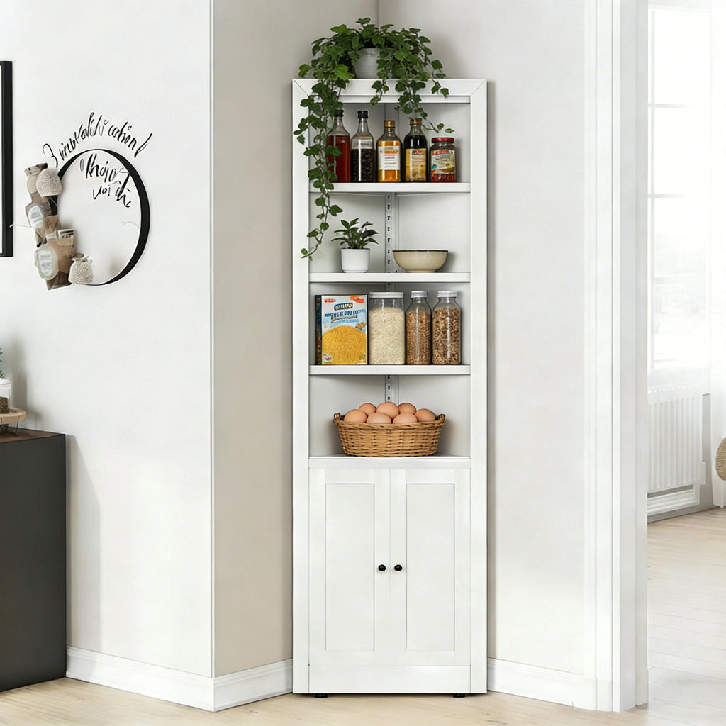 71-Inch Tall Corner Storage Cabinet