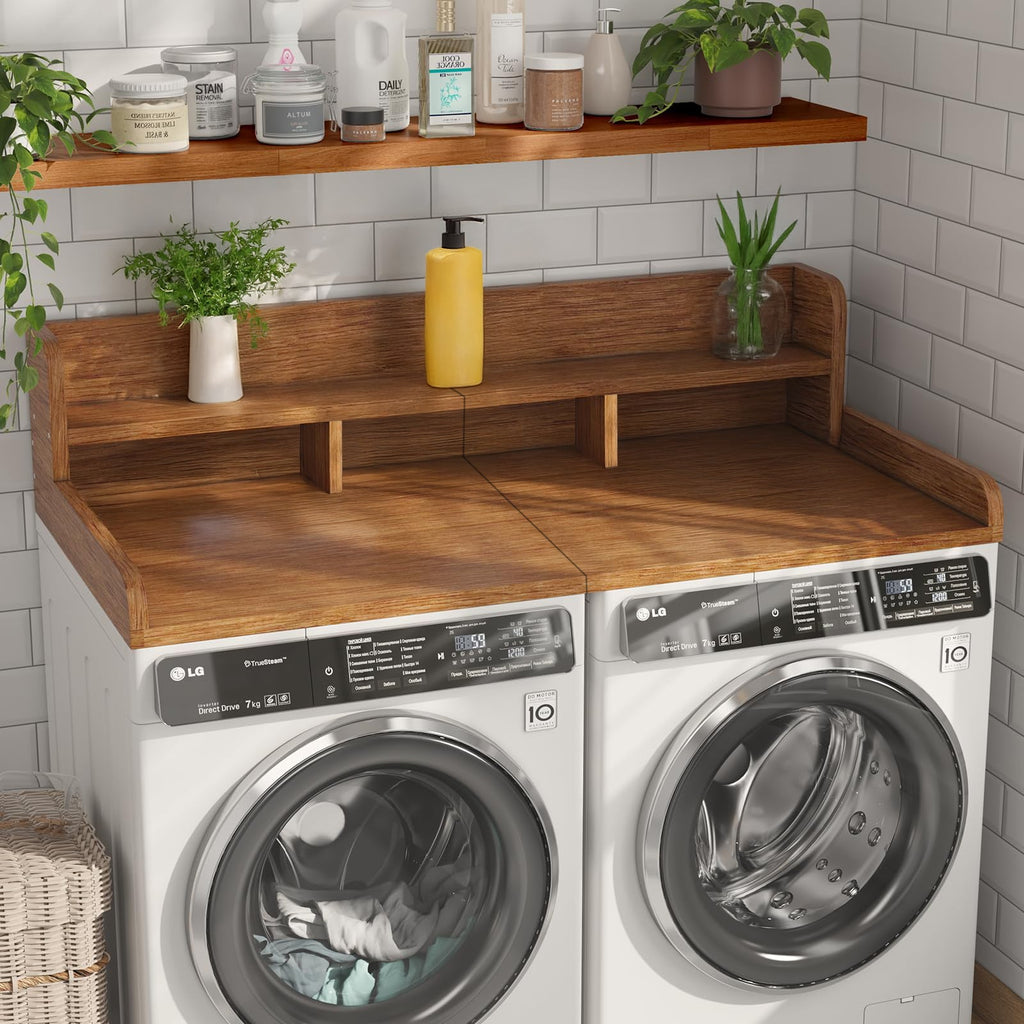 Washer Dryer Countertop with Non-Slip Pads - Walnut