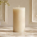 3" x 6" White Beeswax Pillar Candle