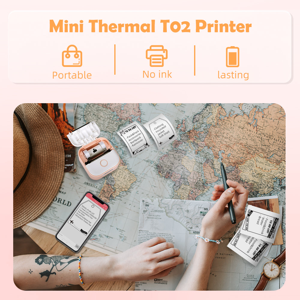 Phomemo T02 Portable Mini Thermal Printer