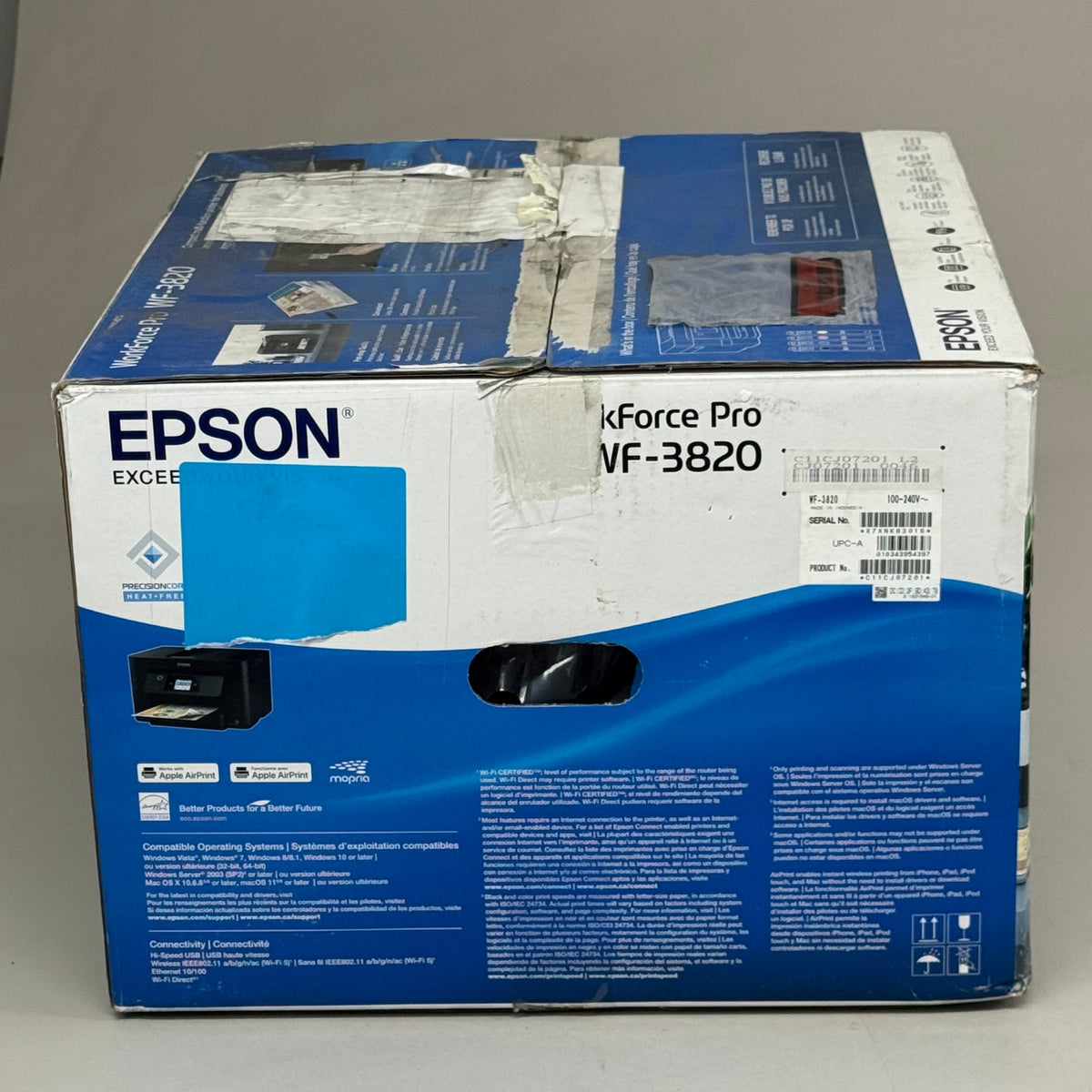 Epson WorkForce WF-3820 Wireless All-in-One Printer (Open-Box / Slightly Used)