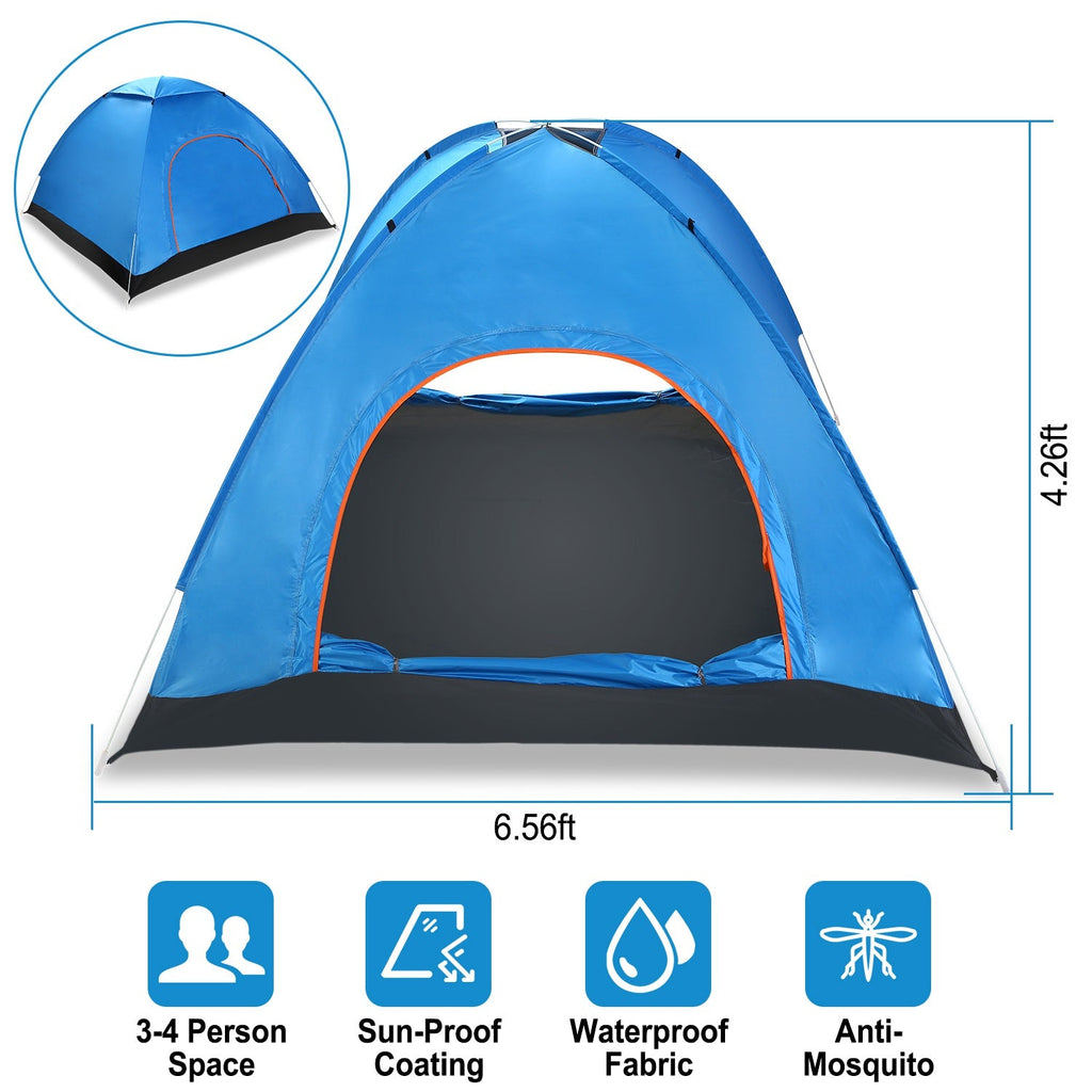 4-Person Instant Pop-Up Camping Tent