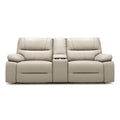 2-Seat Power Reclining Loveseat with Console & Cup Holders – Cream Taupe