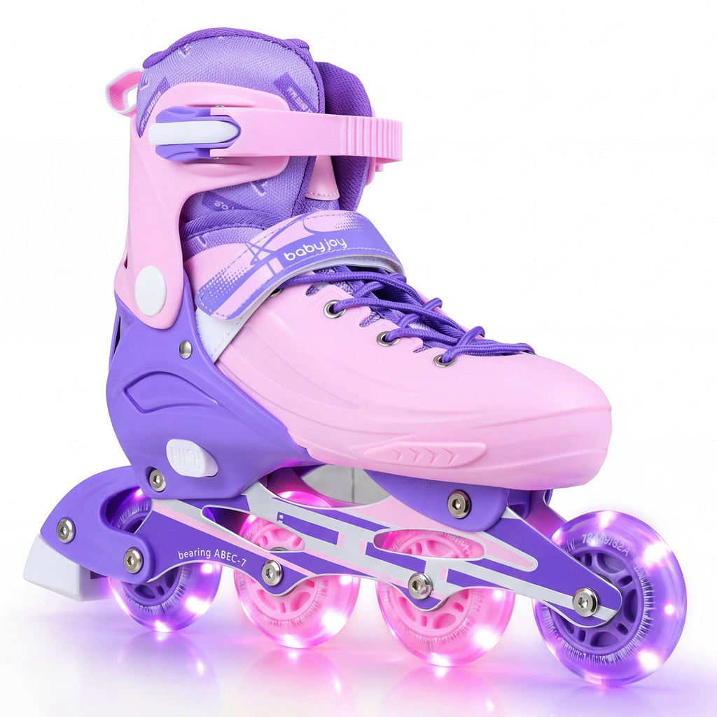Adjustable Light-Up Inline Skates – Ages 7–9