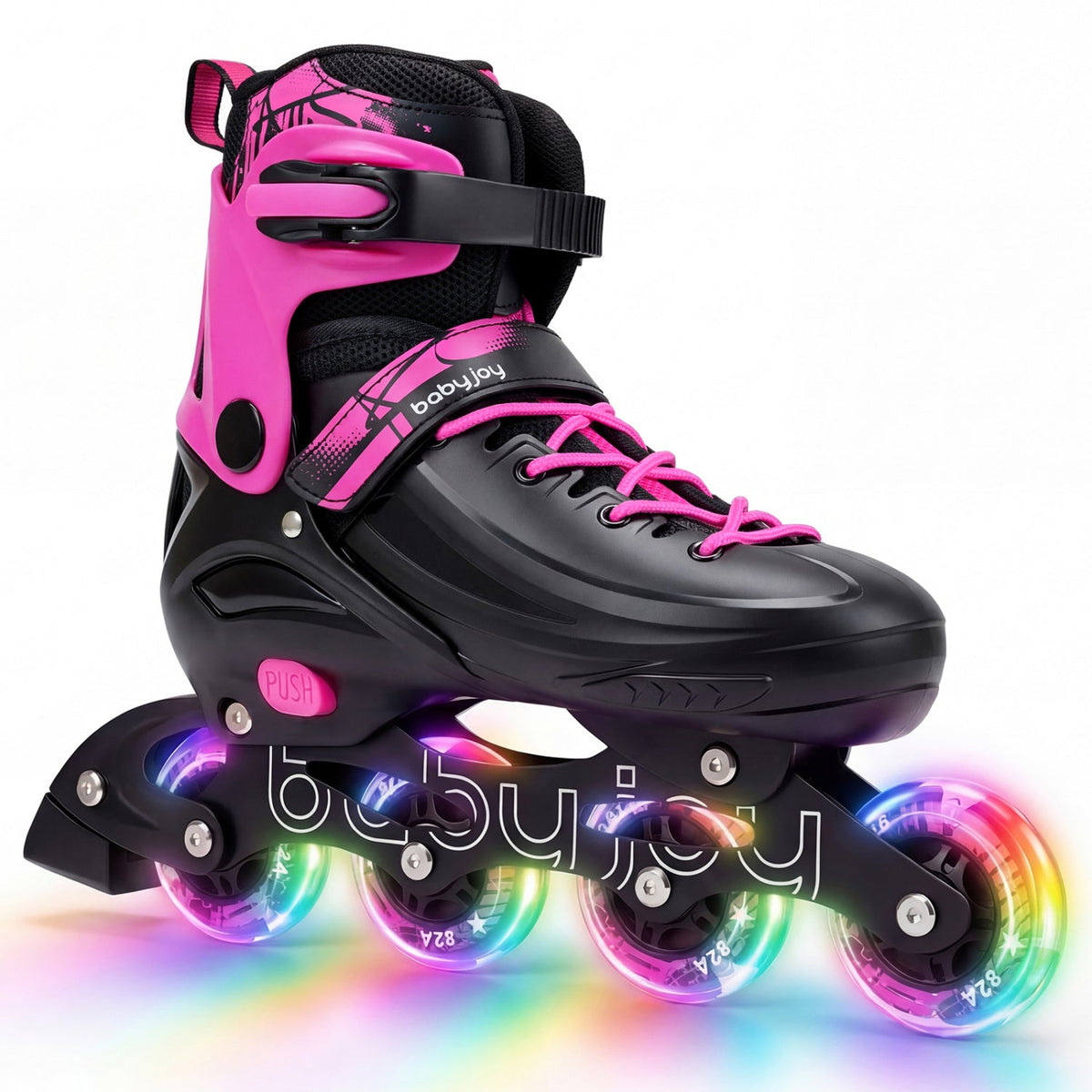 Adjustable Light-Up Inline Skates – Ages 7–9