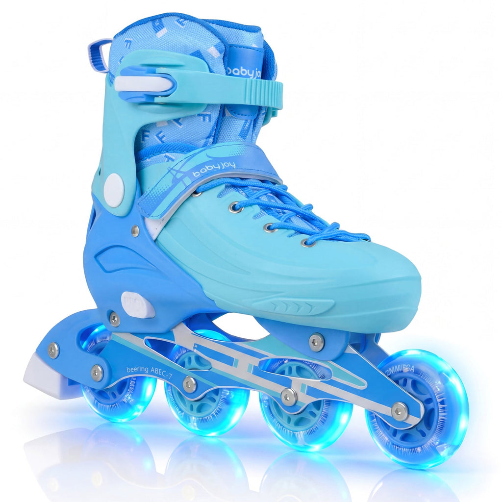 Adjustable Light-Up Inline Skates – Ages 7–9
