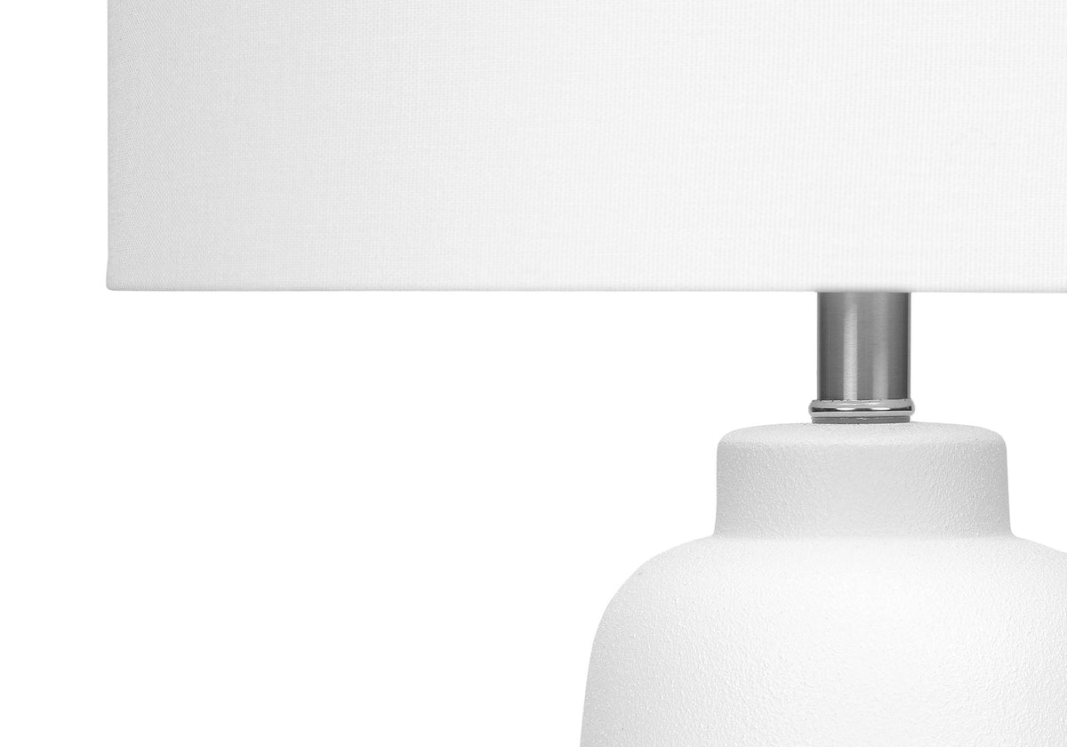 Modern Ceramic Table Lamp with Ivory Shade