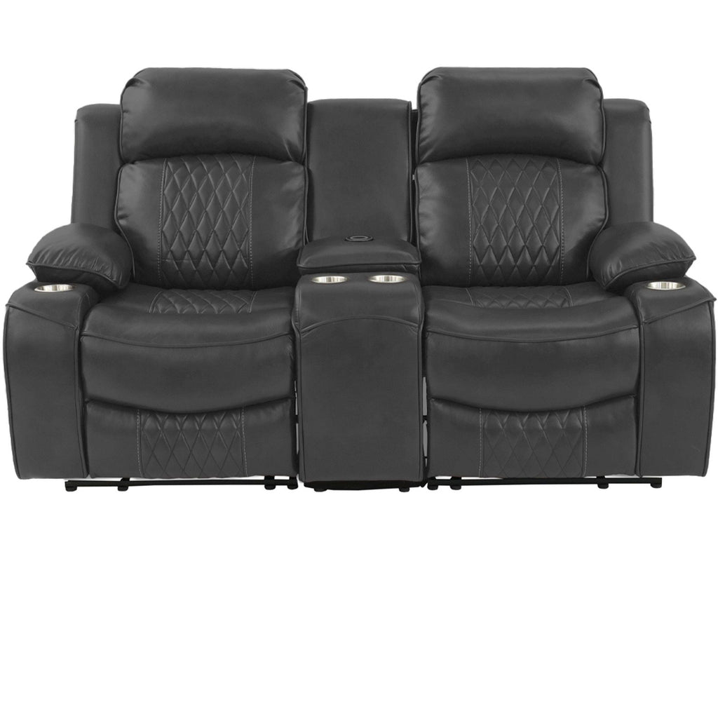Power Reclining Living Room Set with Adjustable Headrests & USB – Brown or Gray