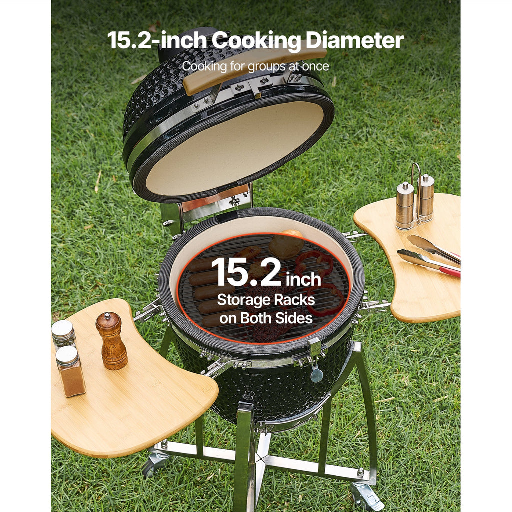 VEVOR 18-Inch Kamado Charcoal Smoker & Grill