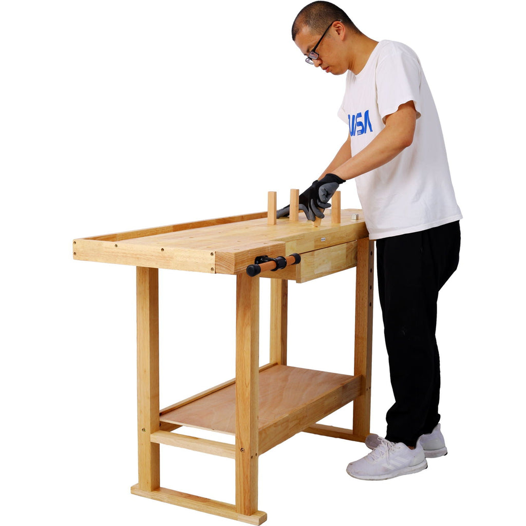 55" Wood Workbench for Garage & Workshop