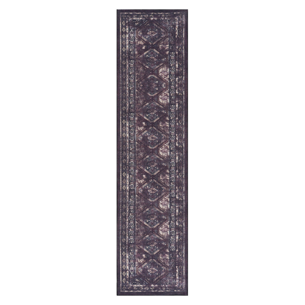 Washable Runner Rug – Beige, Dark Gray or Black