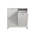 White Tilt-Out Laundry Hamper Cabinet