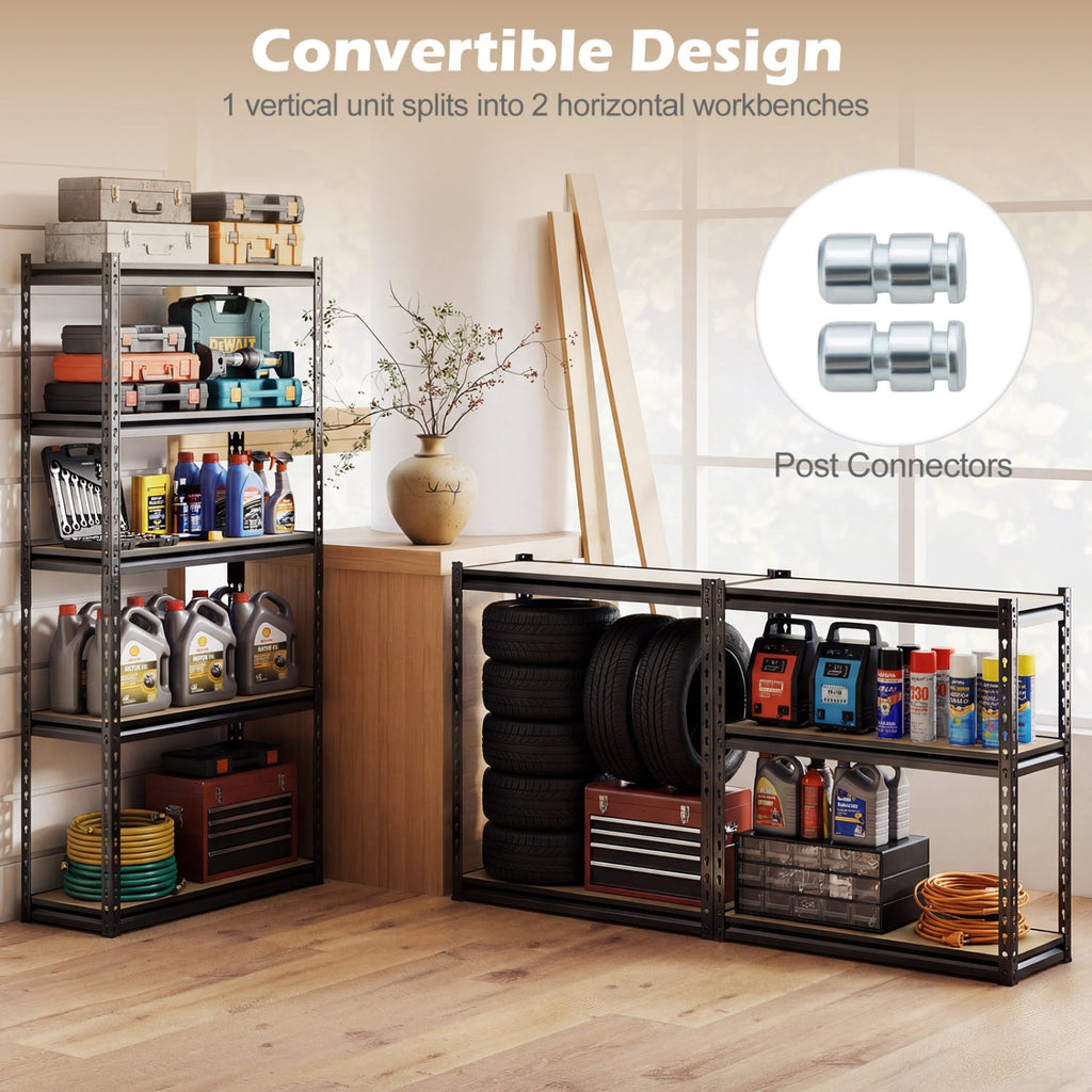 5-Tier Heavy-Duty Garage Shelving Unit – 2,200 lb Capacity