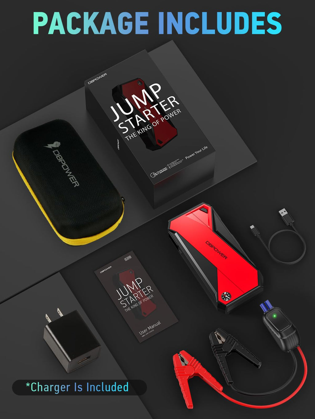 DBPOWER 3000A Portable Car Jump Starter