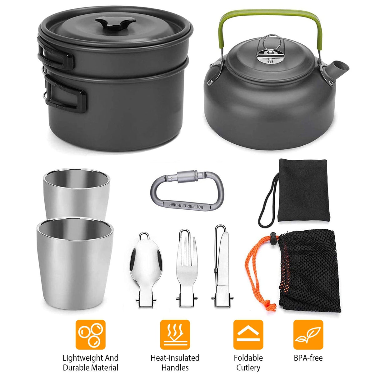 12-Piece Camping Cookware & Stove Set