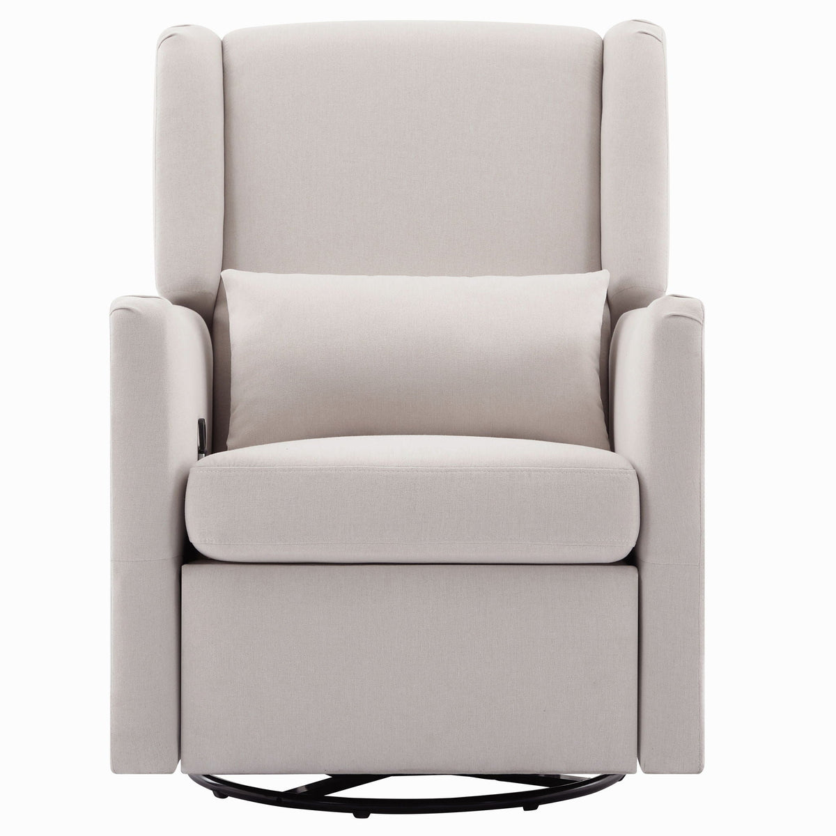 Wide Wingback 360° Swivel Glider Rocker Recliner – Dark Green or Beige