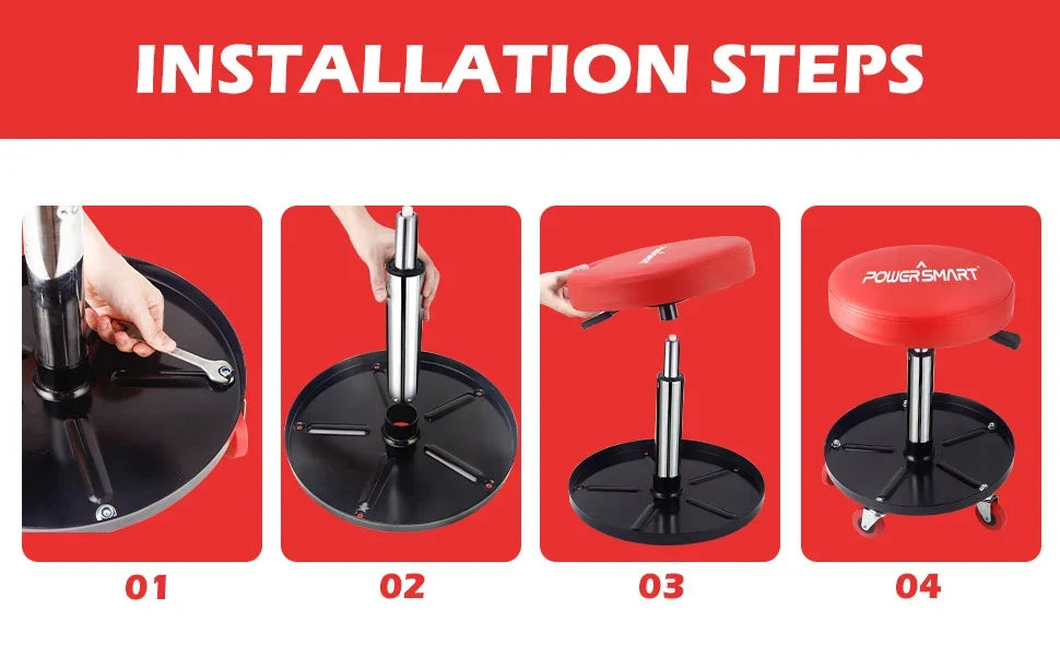 PowerSmart 300 lb Rolling Mechanic Stool