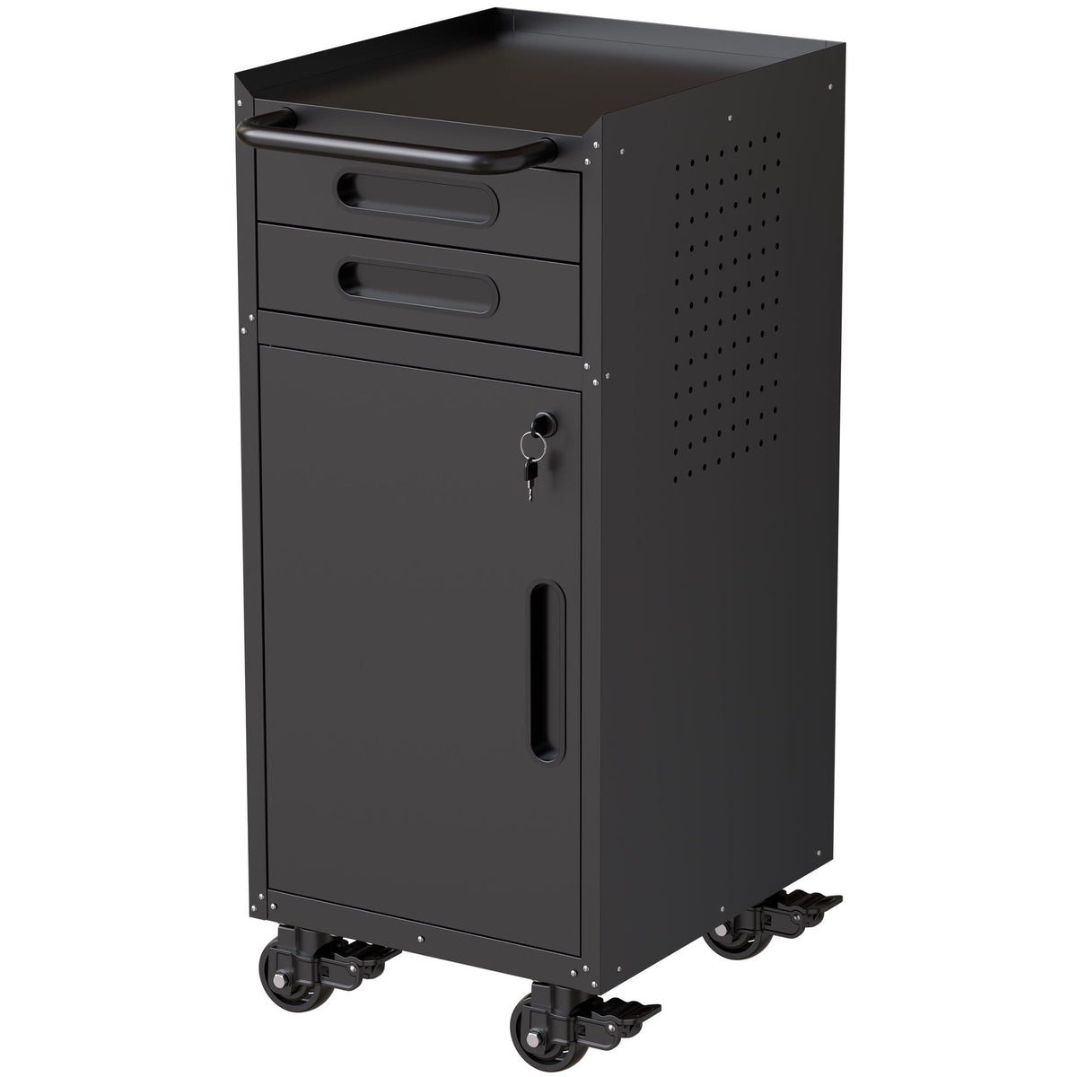 Heavy-Duty Rolling Tool Cabinet with Lockable Doors