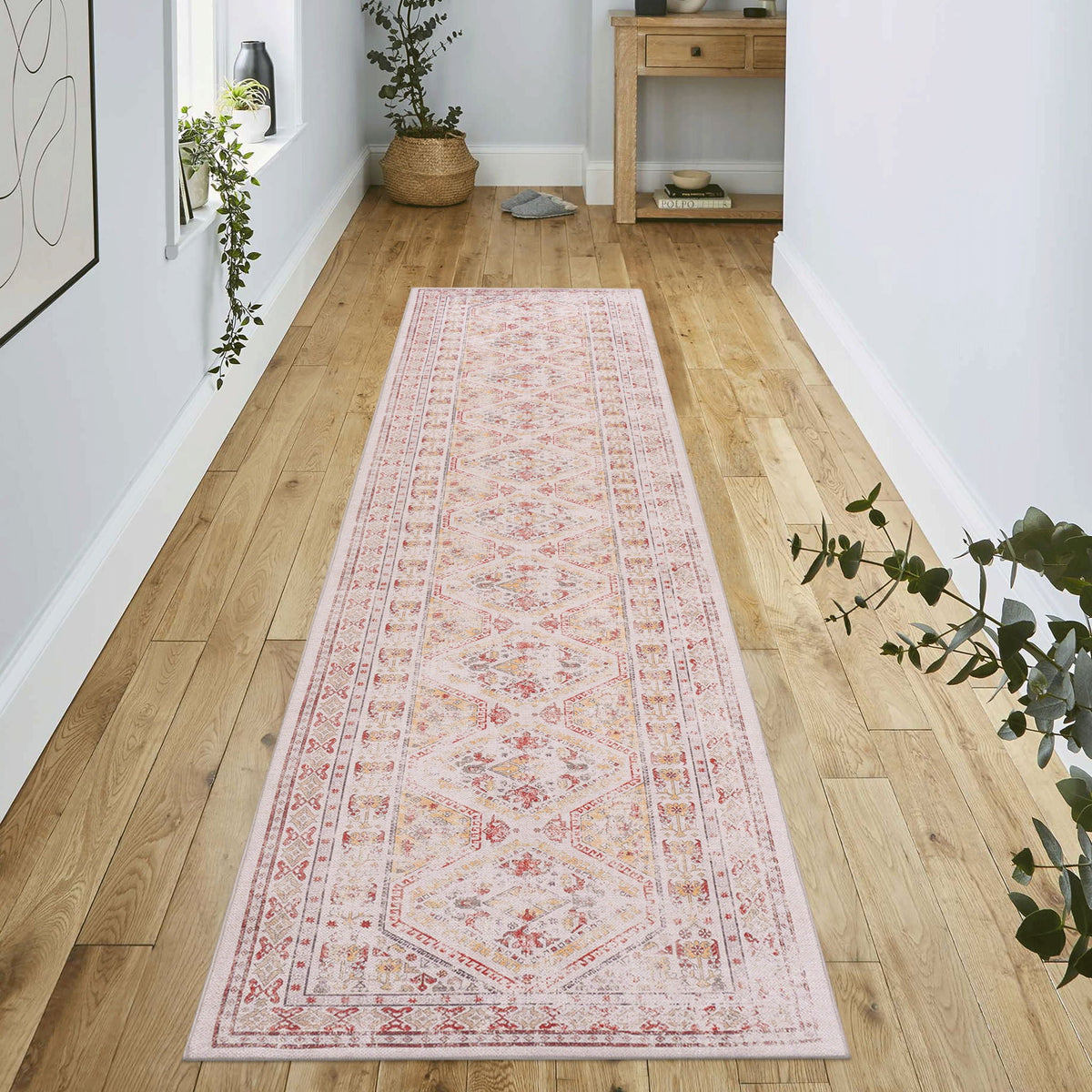 Washable Runner Rug – Beige, Dark Gray or Black