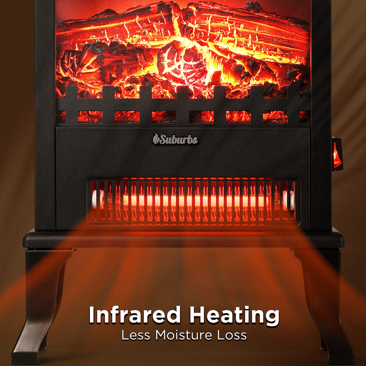 TURBRO TS17Q Electric Fireplace Stove Heater