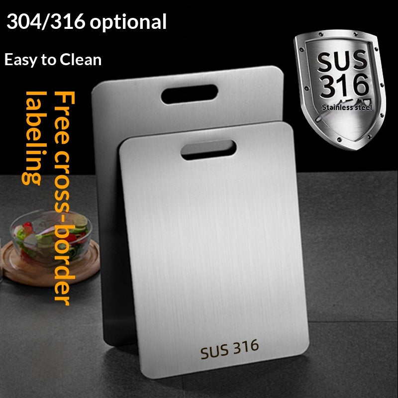 304/316 Stainless Steel Double-Sided Cutting Board