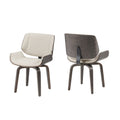 Set of 2 Mid-Century 360° Swivel Dining Chairs – Beige