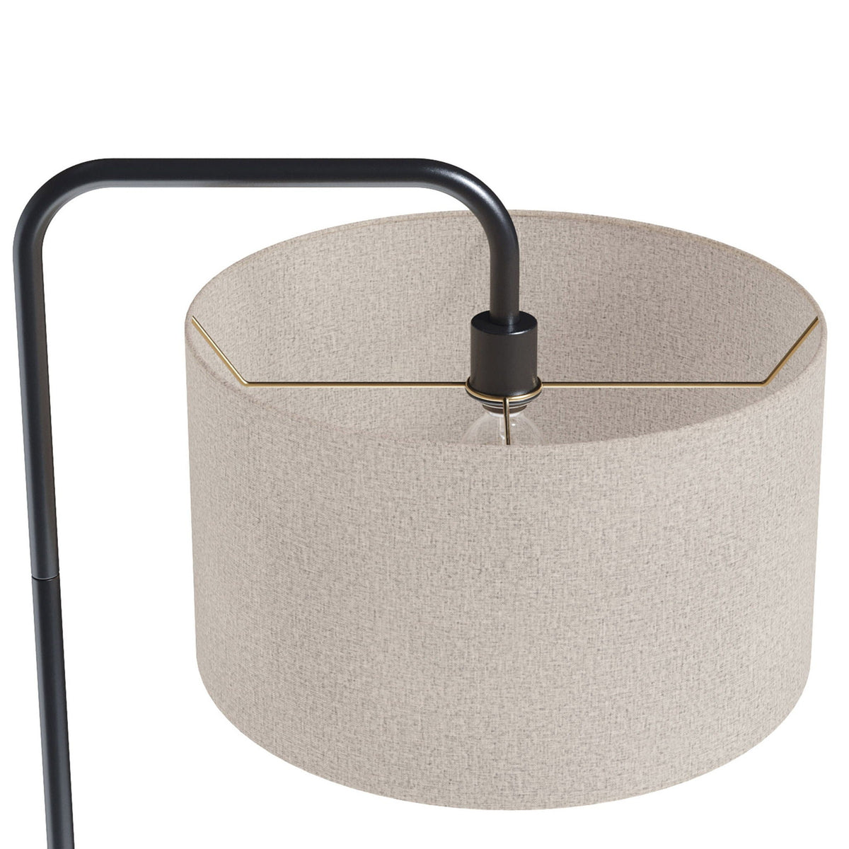 Contemporary Floor Lamp with Drum Shade