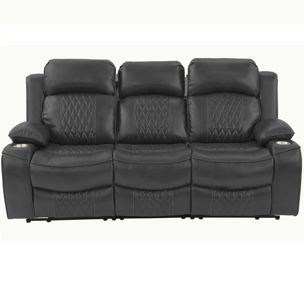 Power Reclining Living Room Set with Adjustable Headrests & USB – Brown or Gray