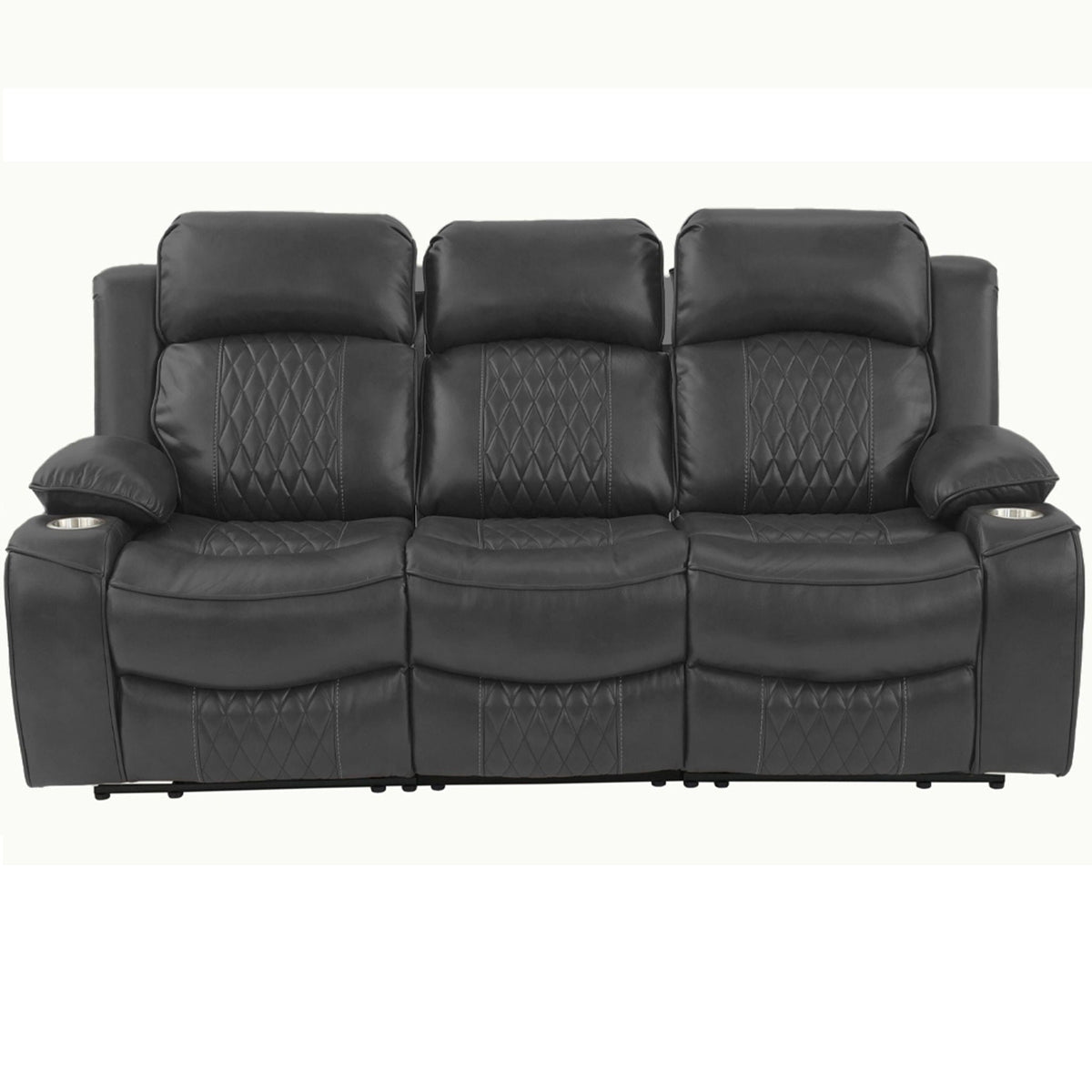 Power Reclining Living Room Set with Adjustable Headrests & USB – Brown or Gray