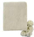 Chunky Knit Pom Throw Blanket
