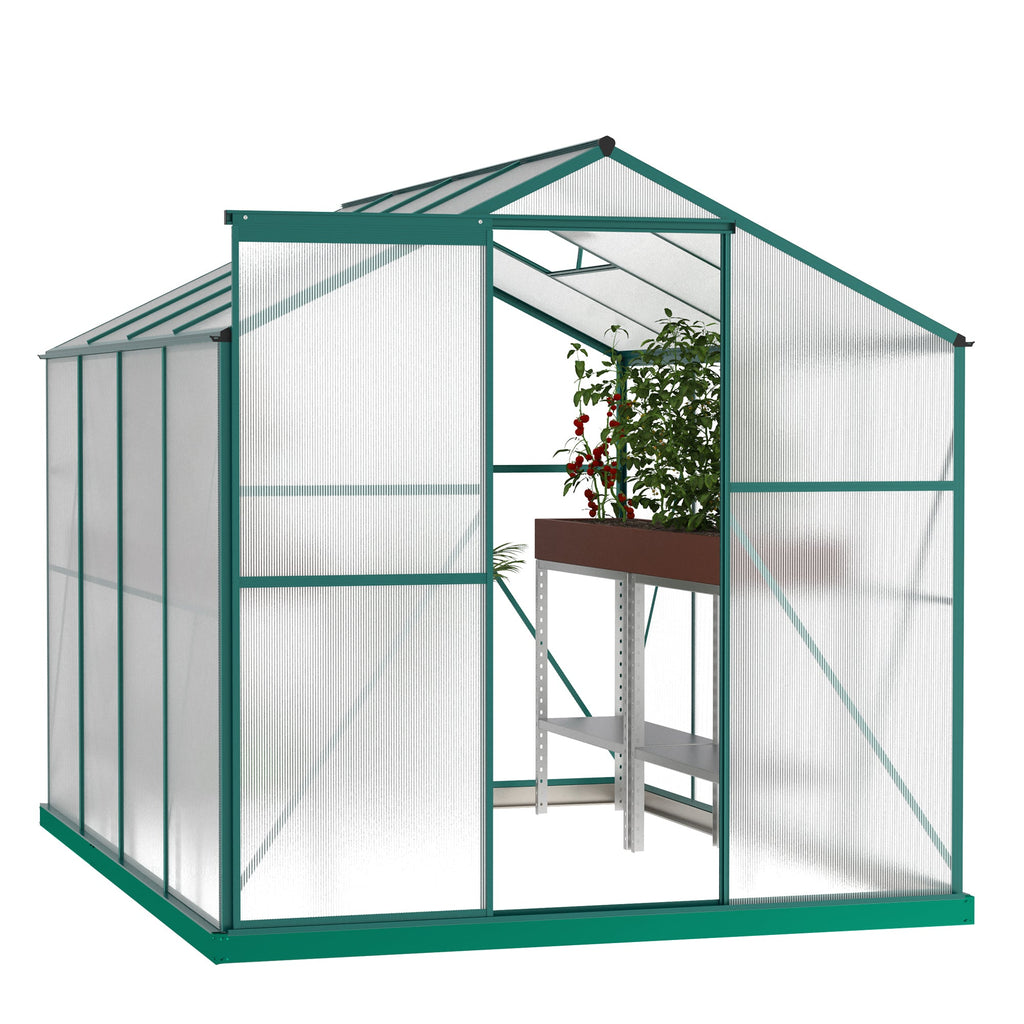 6' x 8' Heavy-Duty Polycarbonate Walk-In Greenhouse