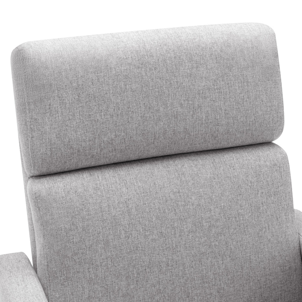 Modern Upholstered Swivel Glider Rocker Recliner – Gray