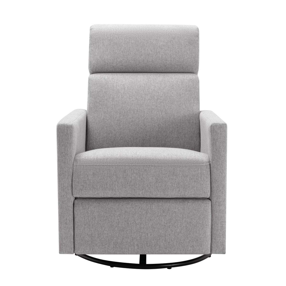Modern Upholstered Swivel Glider Rocker Recliner – Gray
