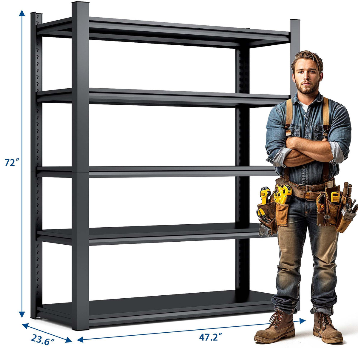 Heavy-Duty Adjustable Garage Shelving Unit