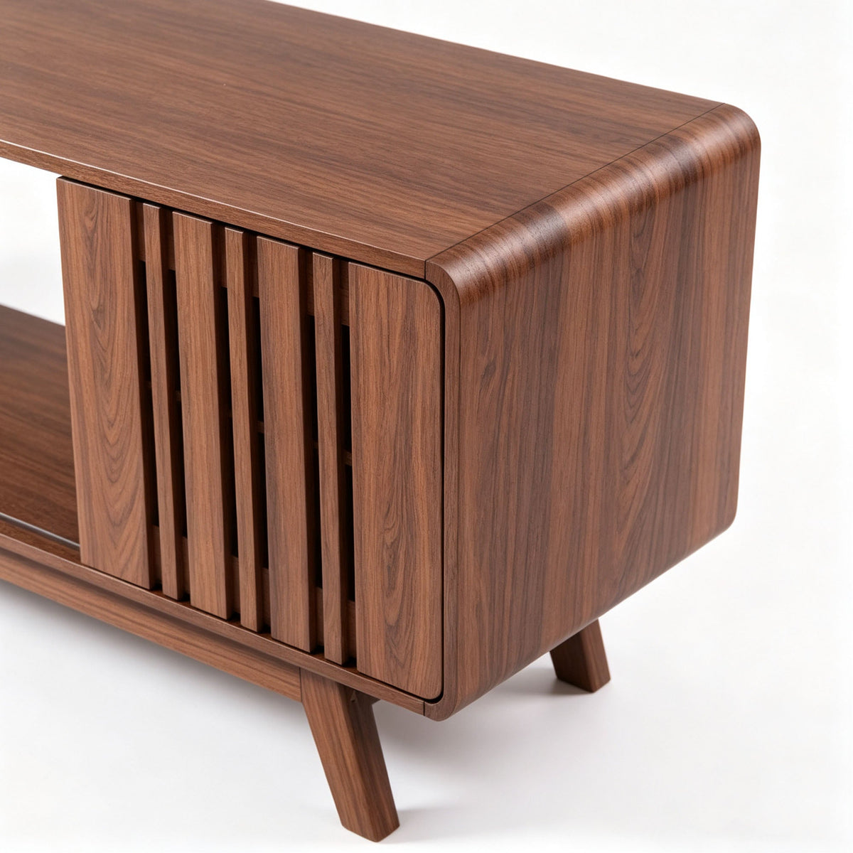 78" Mid-Century Electric Fireplace TV Stand