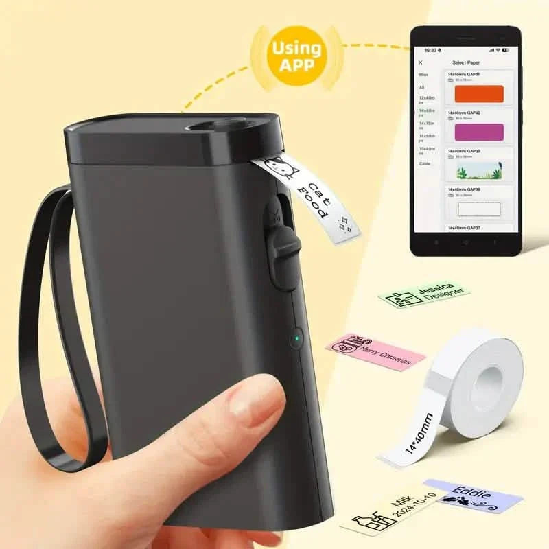 P21 Wireless Thermal Label Maker – Rechargeable Ink-Free Printer