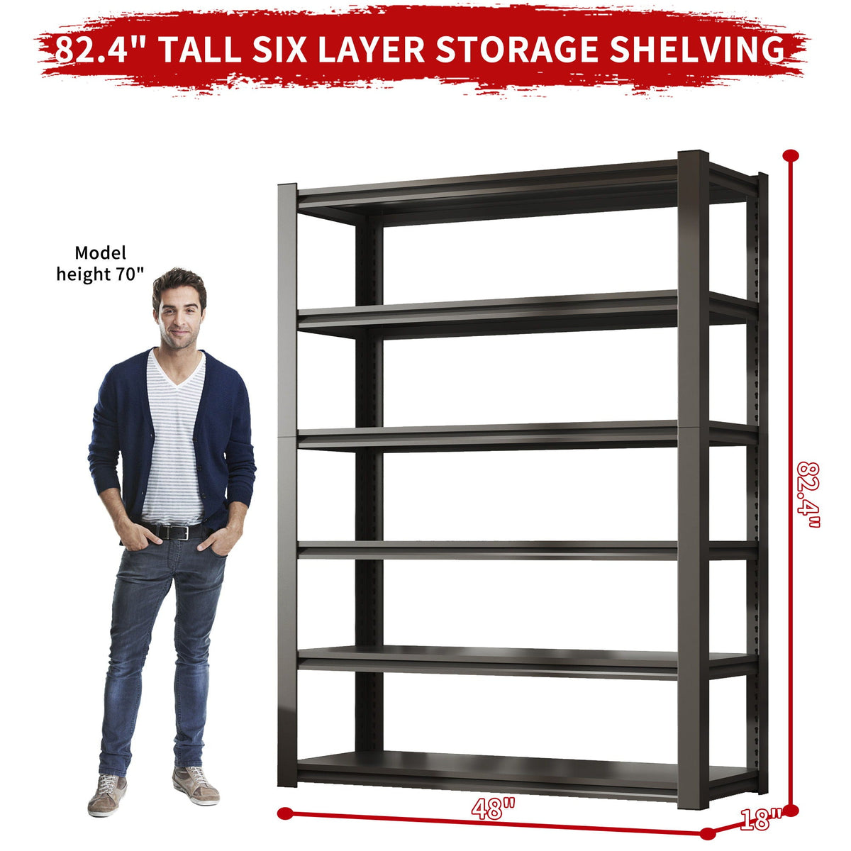 Heavy-Duty Adjustable Garage Shelving Unit