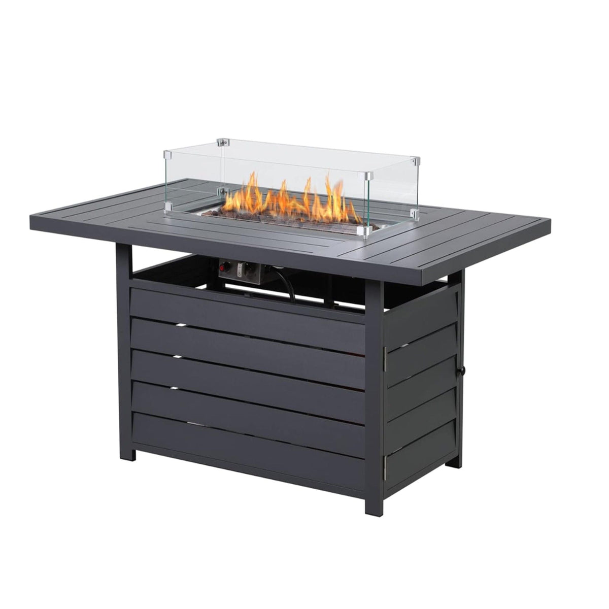 Rectangular Propane Fire Pit Table