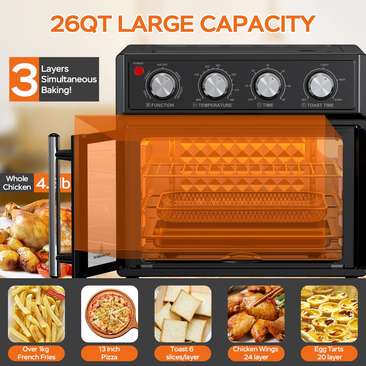 PlumChef 26QT French-Door Air Fryer