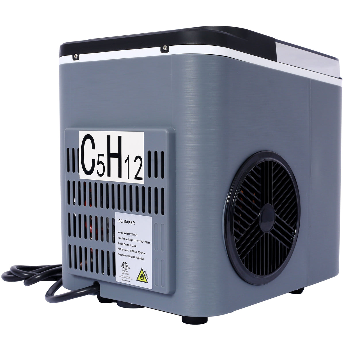 26-Lb Self-Cleaning Countertop Ice Maker – Gray