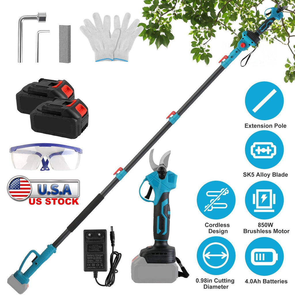 21V Cordless Pruning Shear & 13-ft Extension Pole