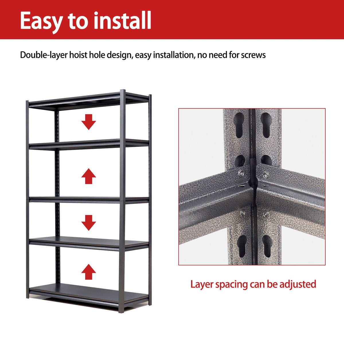 Heavy-Duty Adjustable Garage Shelving Unit