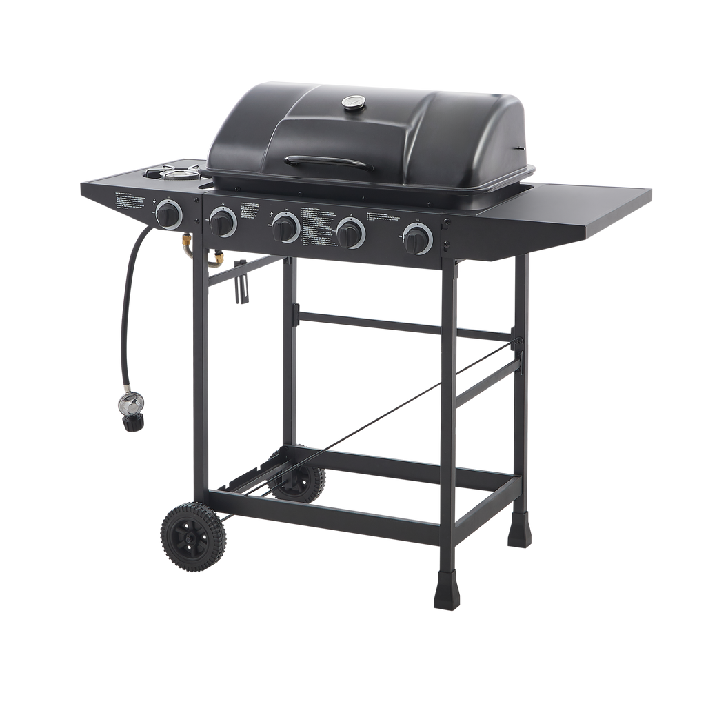 4-Burner Propane Gas Grill with Side Burner