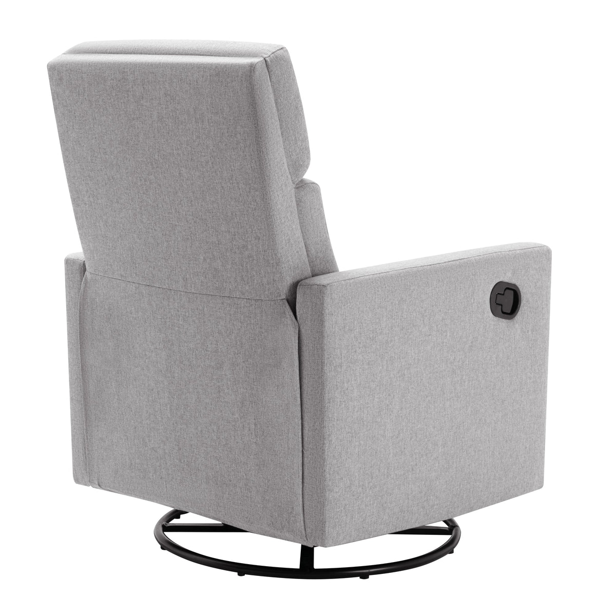 Modern Upholstered Swivel Glider Rocker Recliner – Gray