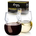 DRAGON GLASSWARE Stemless Wine Glasses – Set of 2